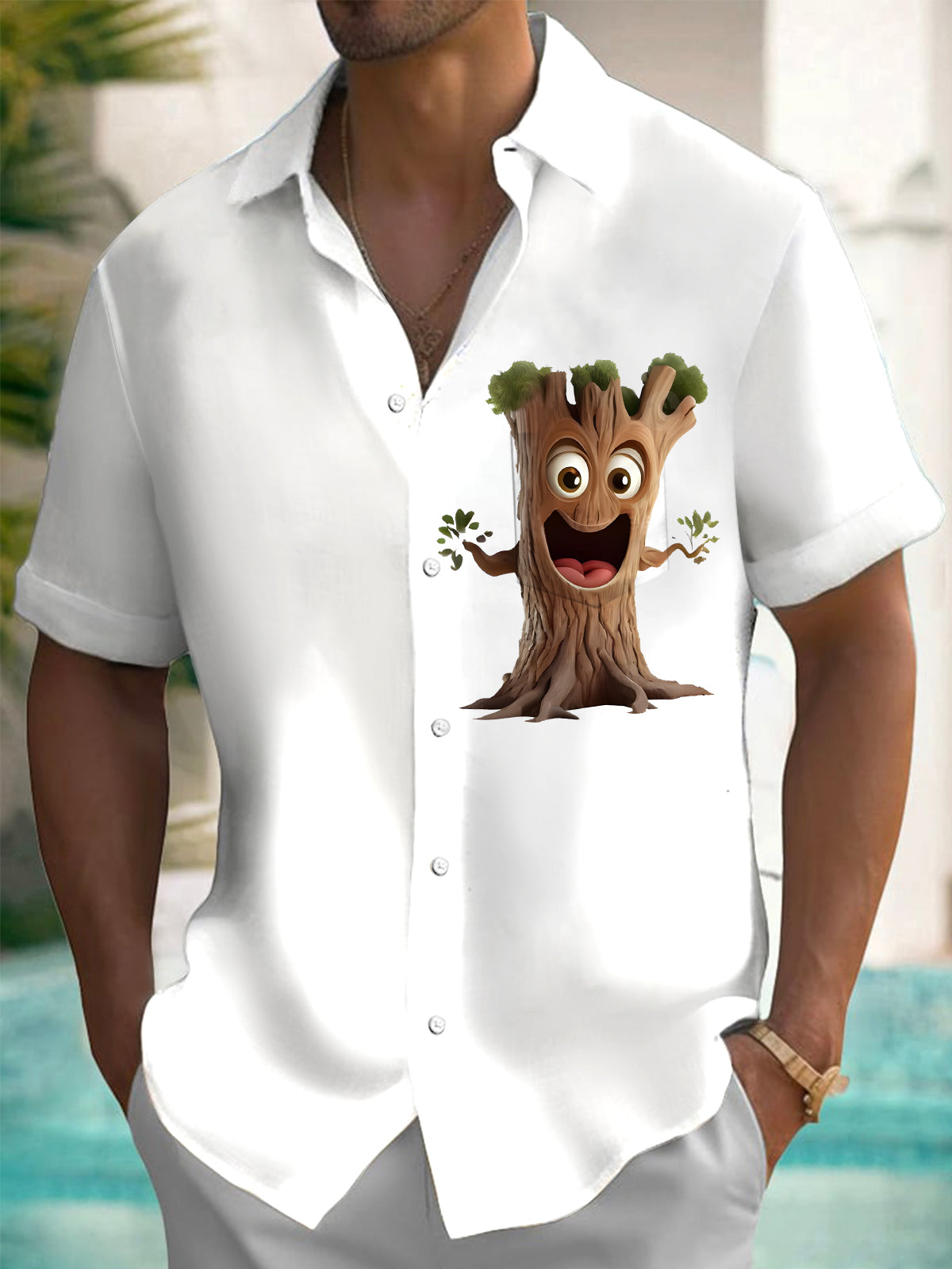 Tree Men's Pocket Short Sleeve Shirts