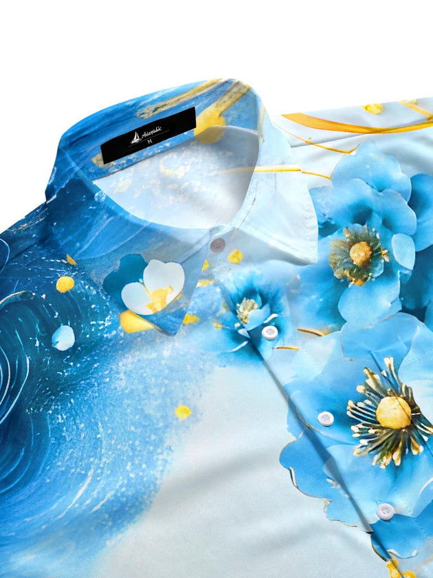 men's botanical shirt side view
