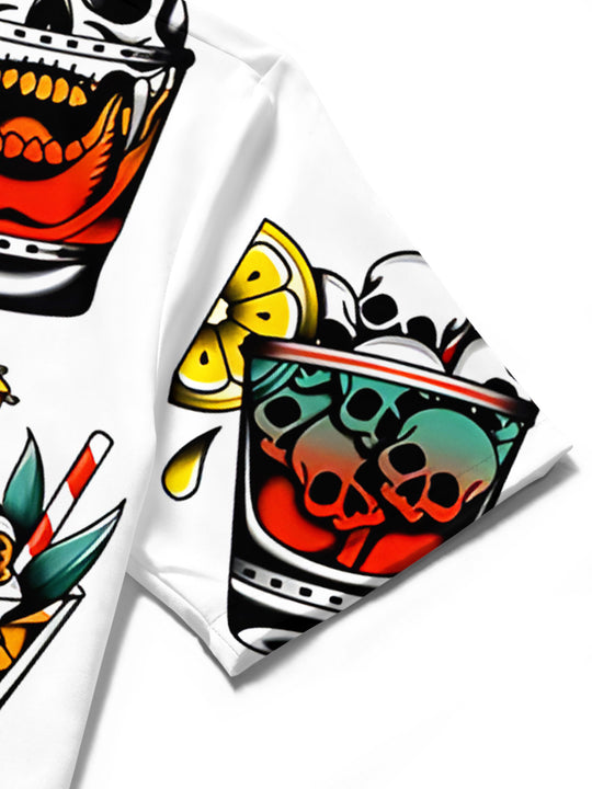 men's Hawaiian shirt close-up short sleeve