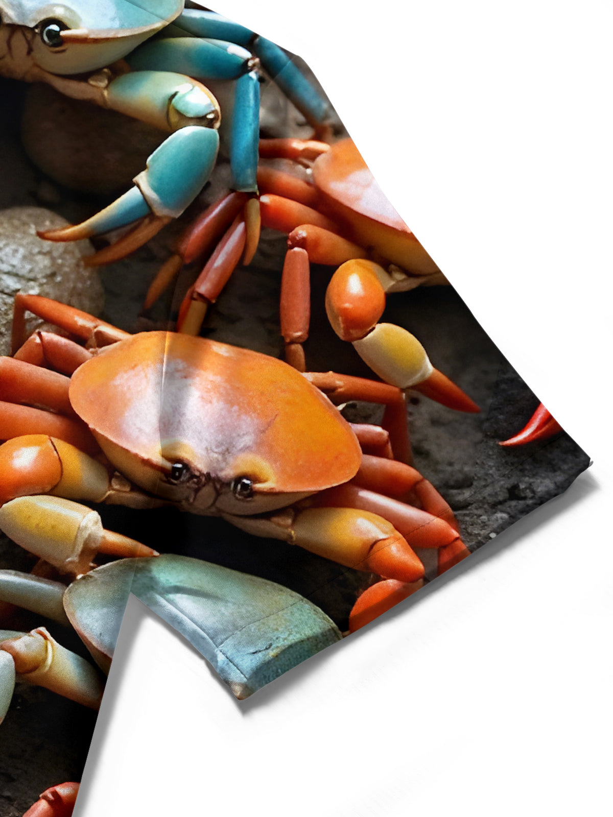 Seafood Crab Men's Pocket Short Sleeve Shirts