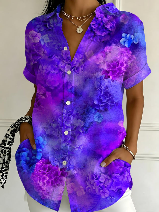 Floral Women's Short Sleeve Shirts