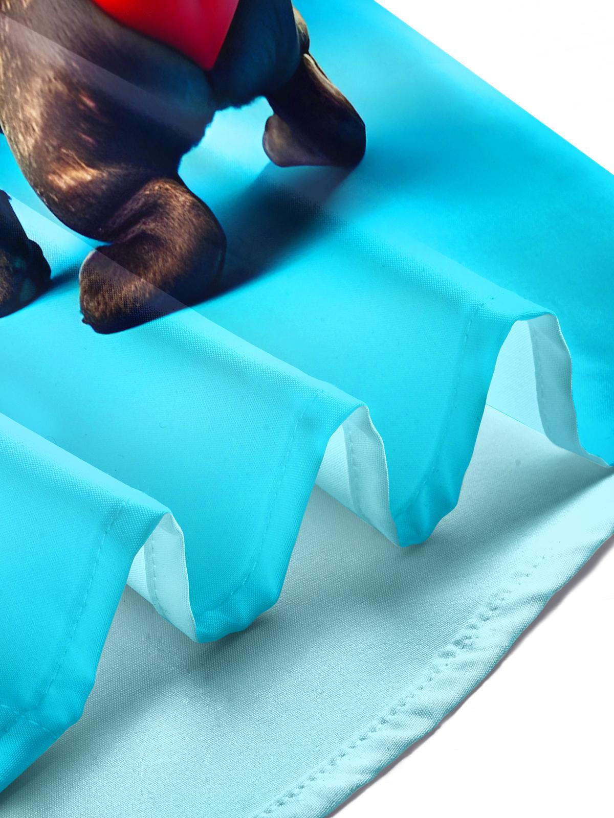 Funny Gradient Love Puppy Men's Pocket Long Sleeve Shirts