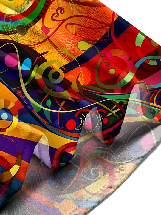 Men's abstract print pocket short sleeve shirt lifestyle view