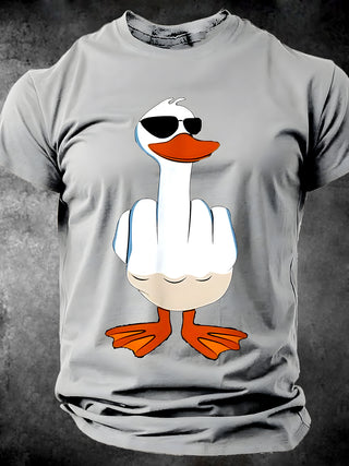 Men's duck printed short sleeve graphic t-shirt front view