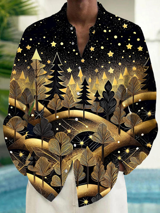 men's Christmas shirt front view holiday party