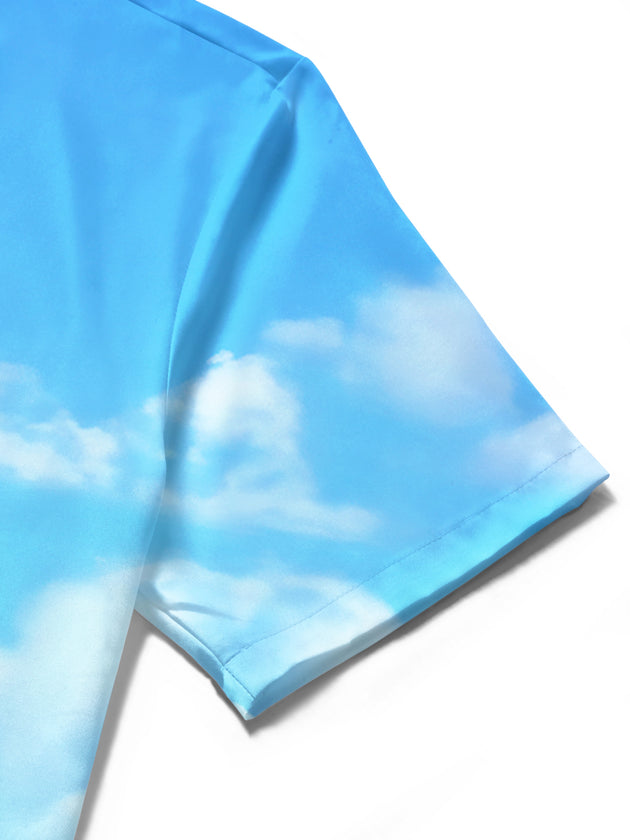 matching couples Hawaiian shirt close-up short sleeve