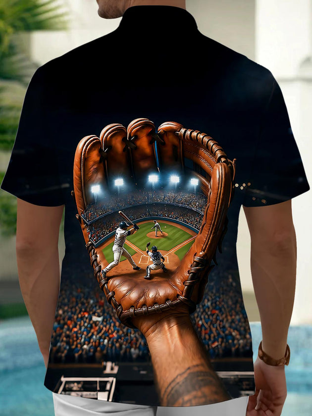Sport Baseball Men's Pocket Short Sleeve Shirts