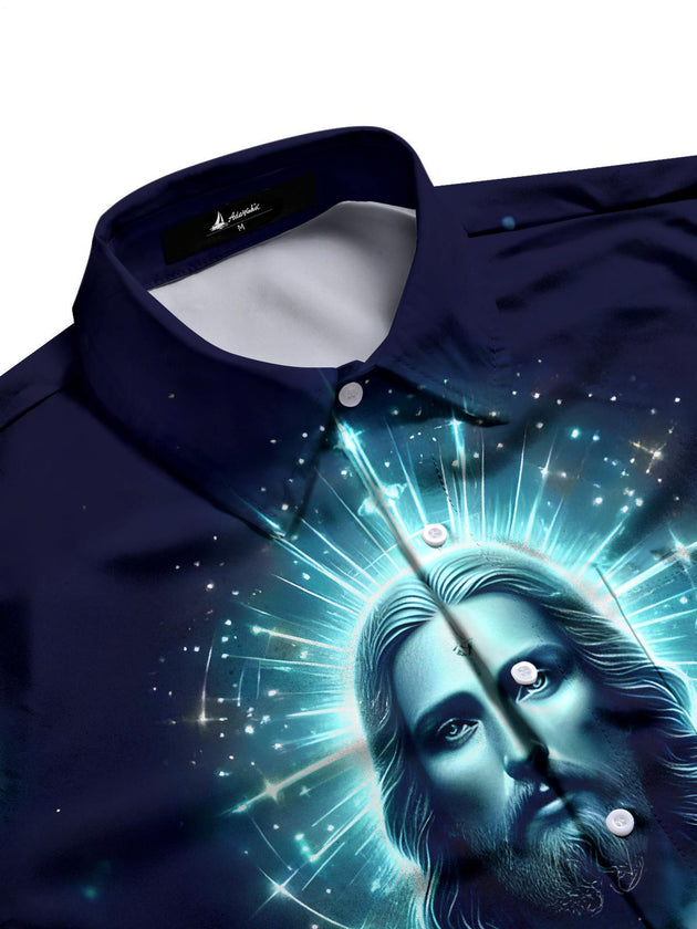 men's short sleeve shirt side view
