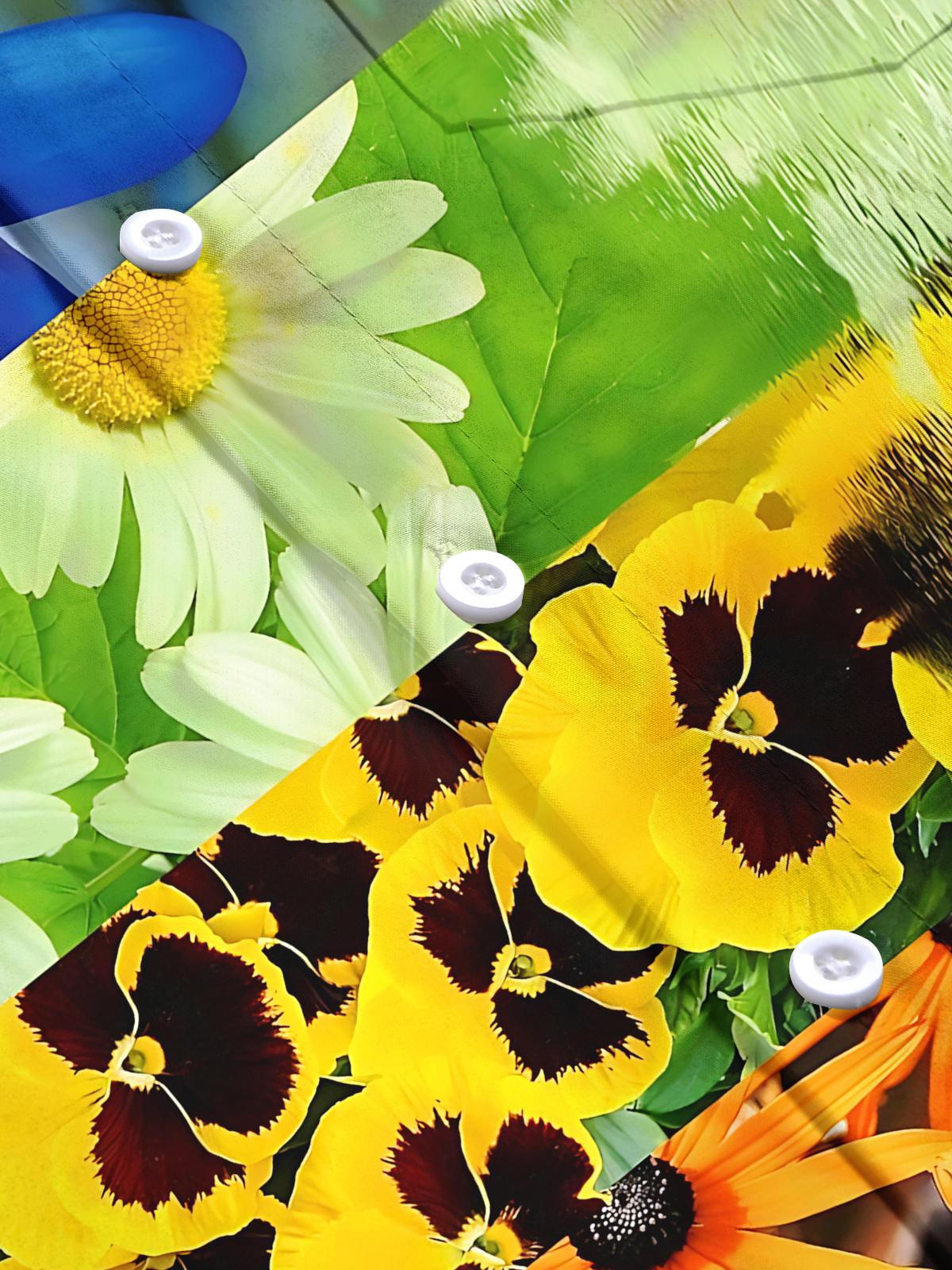 Floral Print Men's Pocket Short Sleeve Shirts