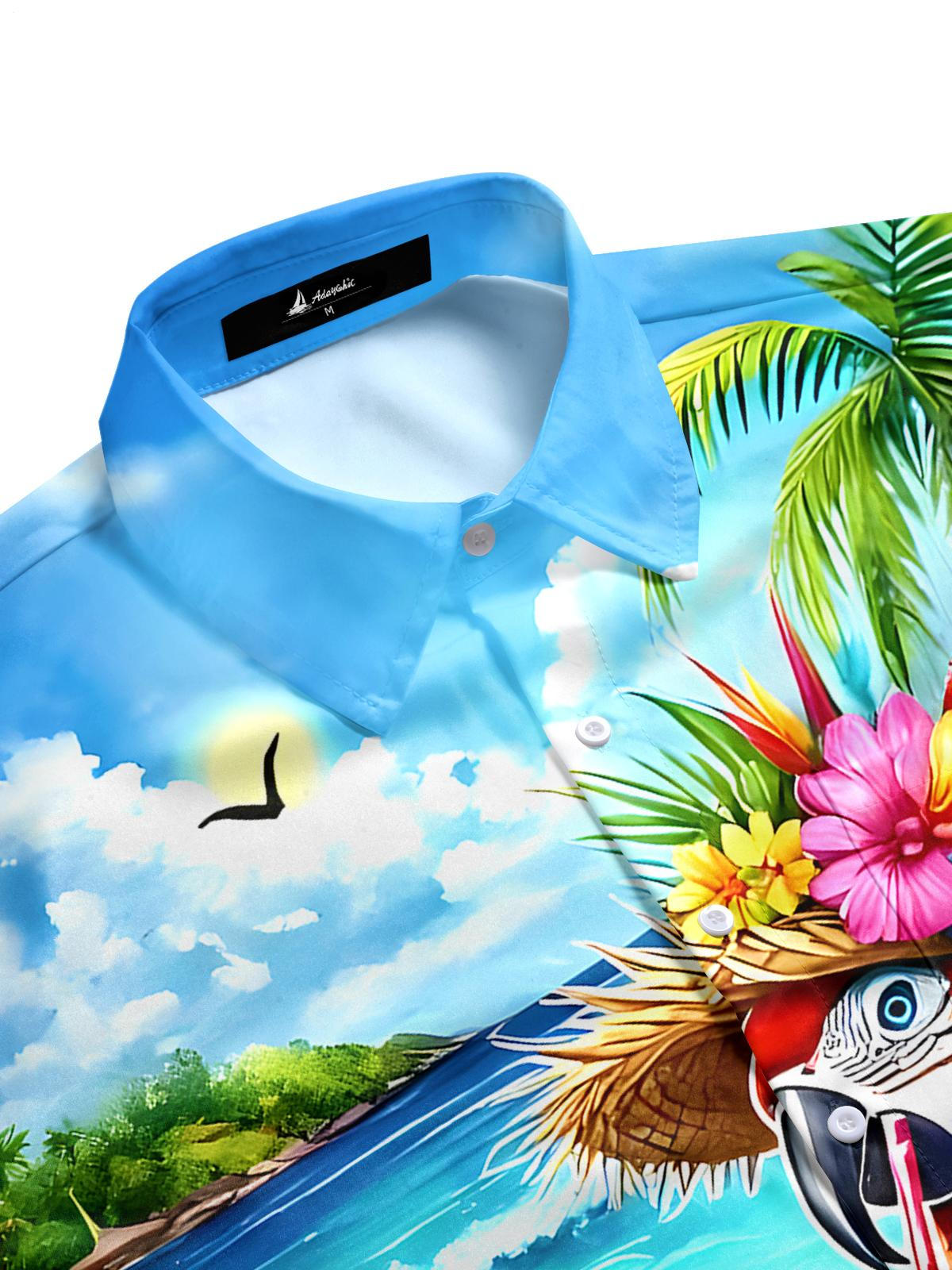men's tropical shirt side view