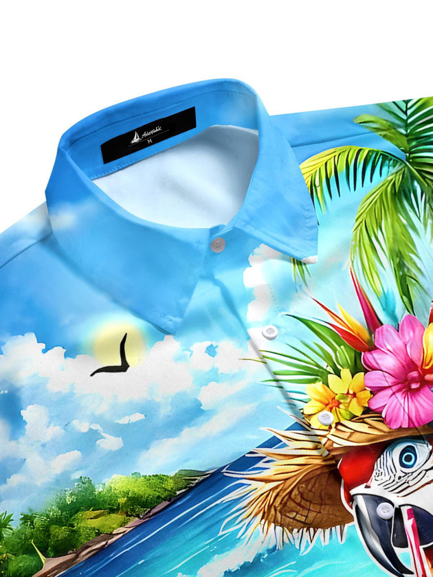 men's tropical shirt side view
