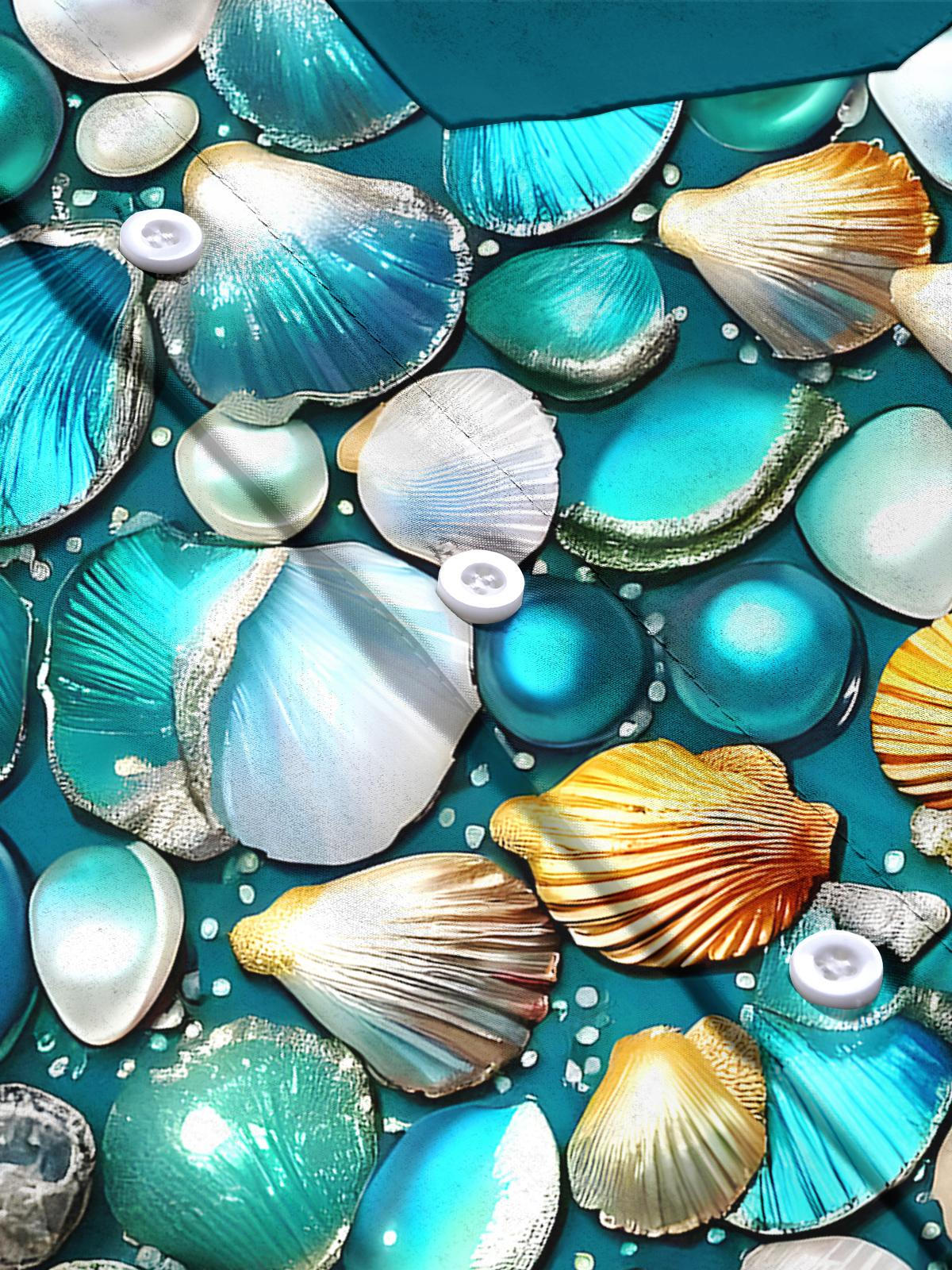 Hawaiian Shell Men's Pocket Short Sleeve Shirts