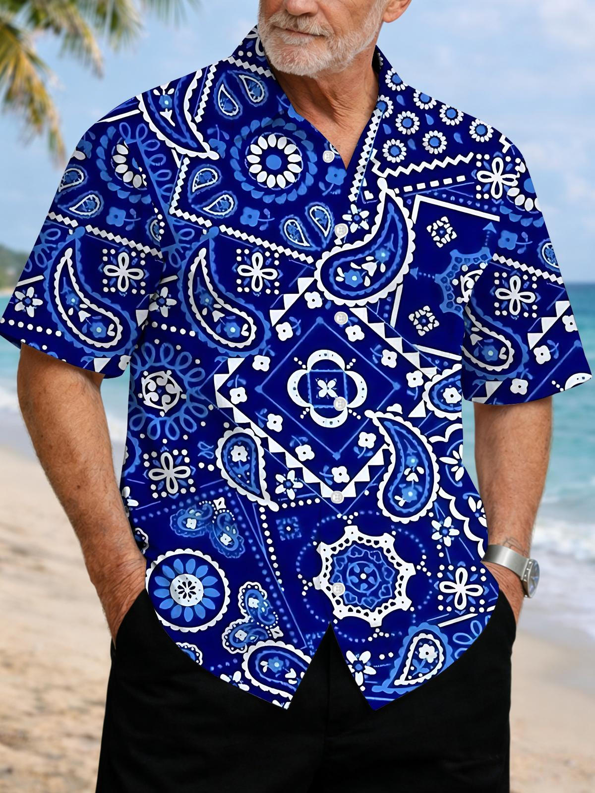 men's vintage style shirt front view