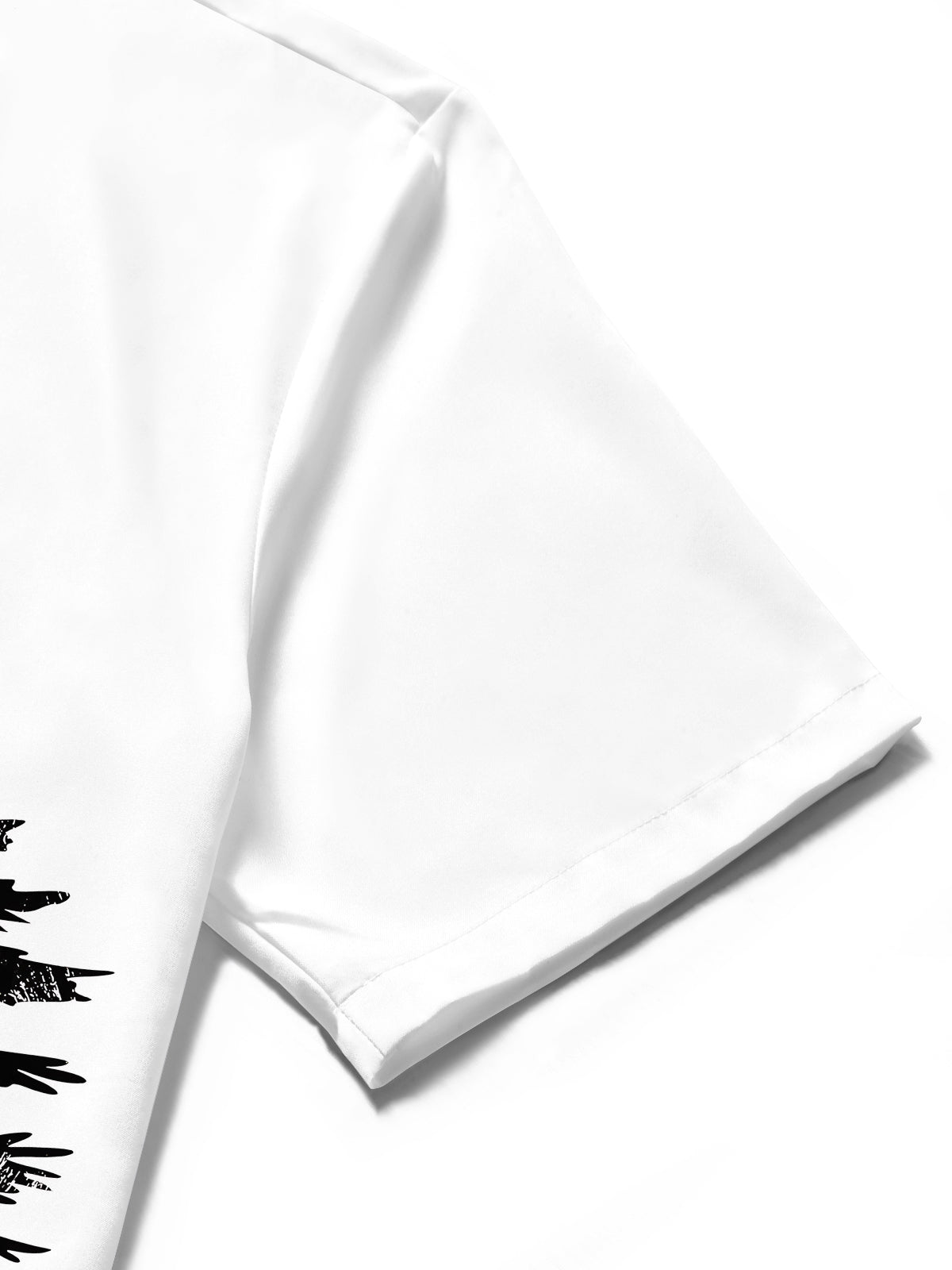 Black Christmas Print Men's Pocket Short Sleeve Shirts