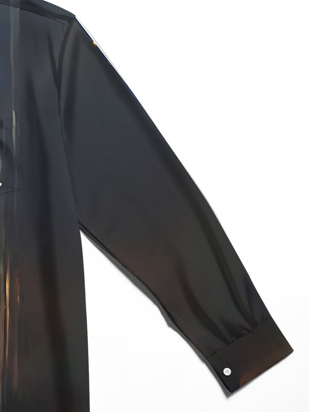 men's printed shirt close-up full sleeve