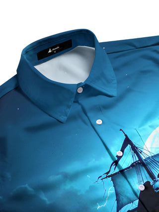 men's short sleeve shirt side view