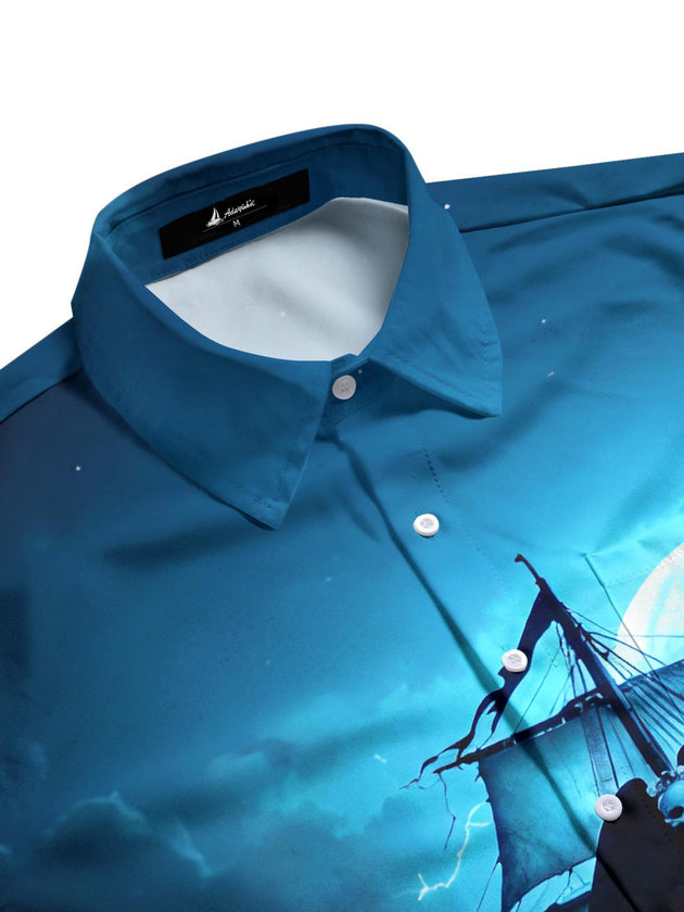 men's short sleeve shirt side view