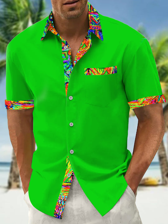 men's patterned sweater shirt front view