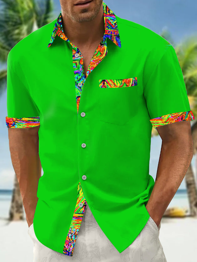 men's patterned sweater shirt front view