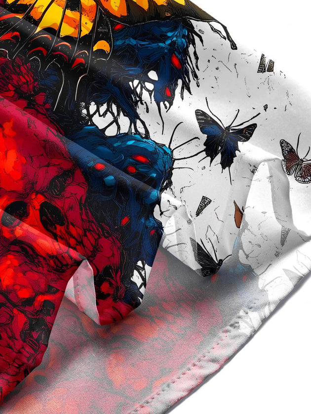 men's butterfly print shirt summer vacation view 7