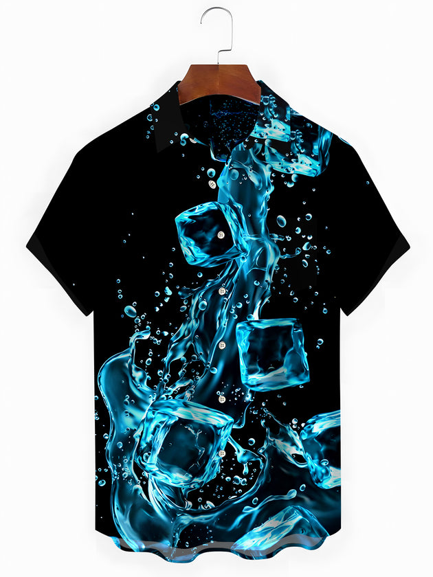 men's Hawaiian shirt front view tropical beach vacation