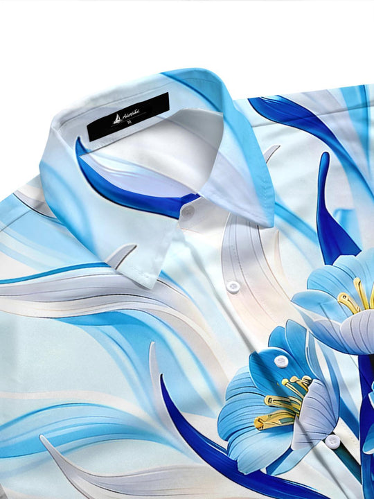 men's botanical shirt side view