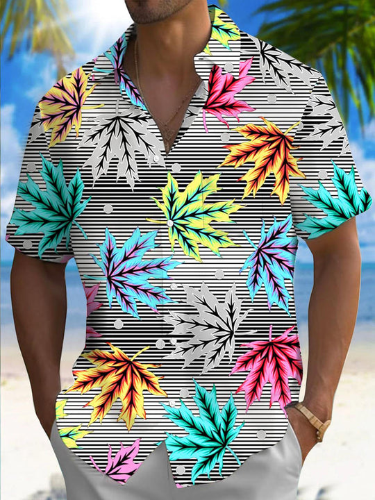 men's patterned sweater shirt front view