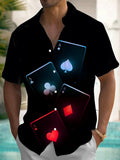 Poker Men's Pocket Short Sleeve Shirts