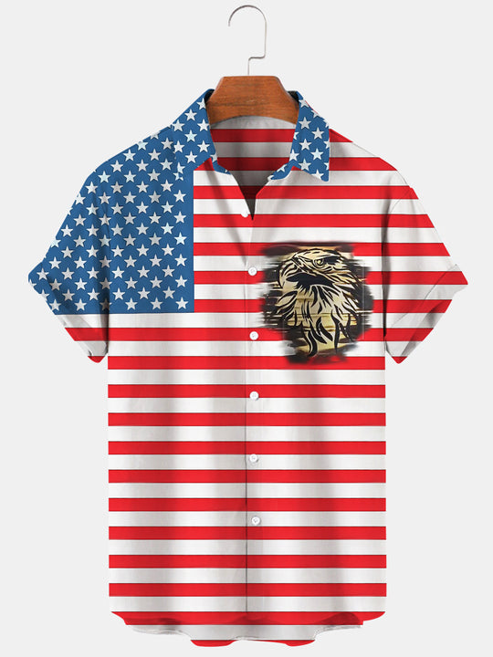 men's patterned sweater shirt front view Independence Day