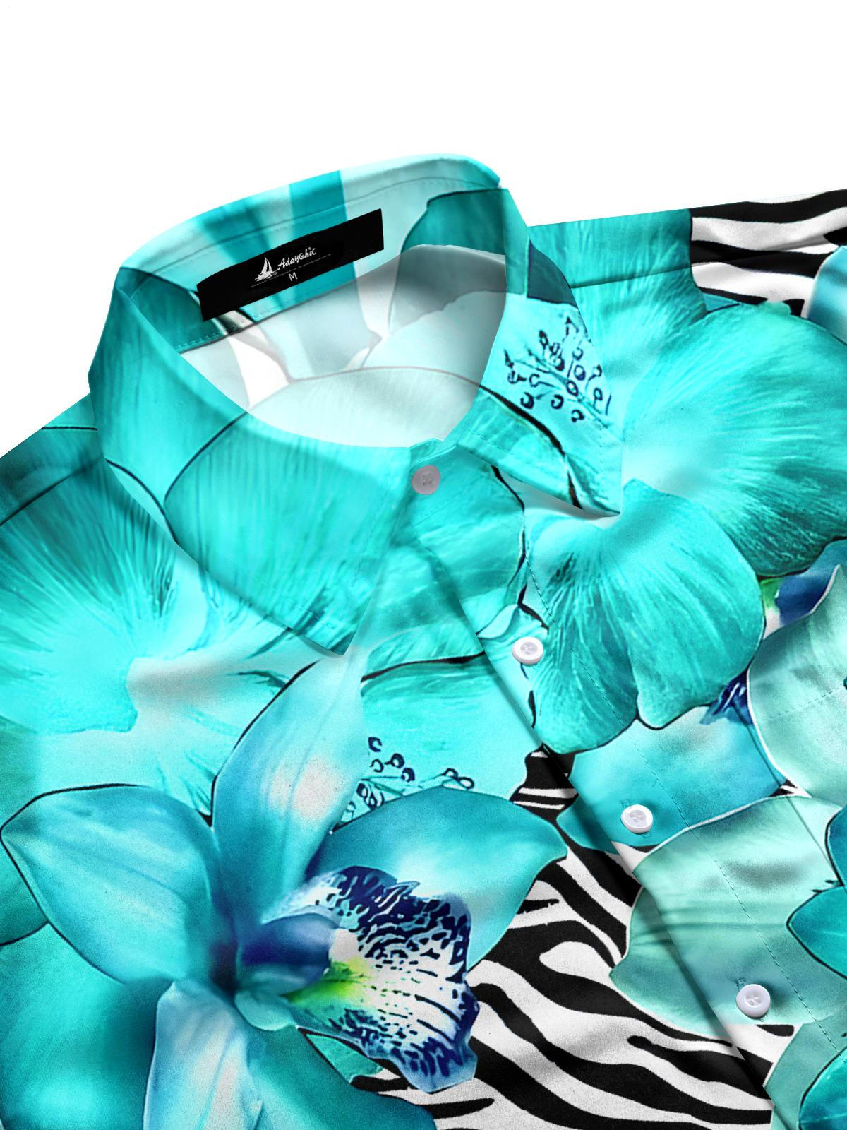 Floral Men's Pocket Short Sleeve Shirts