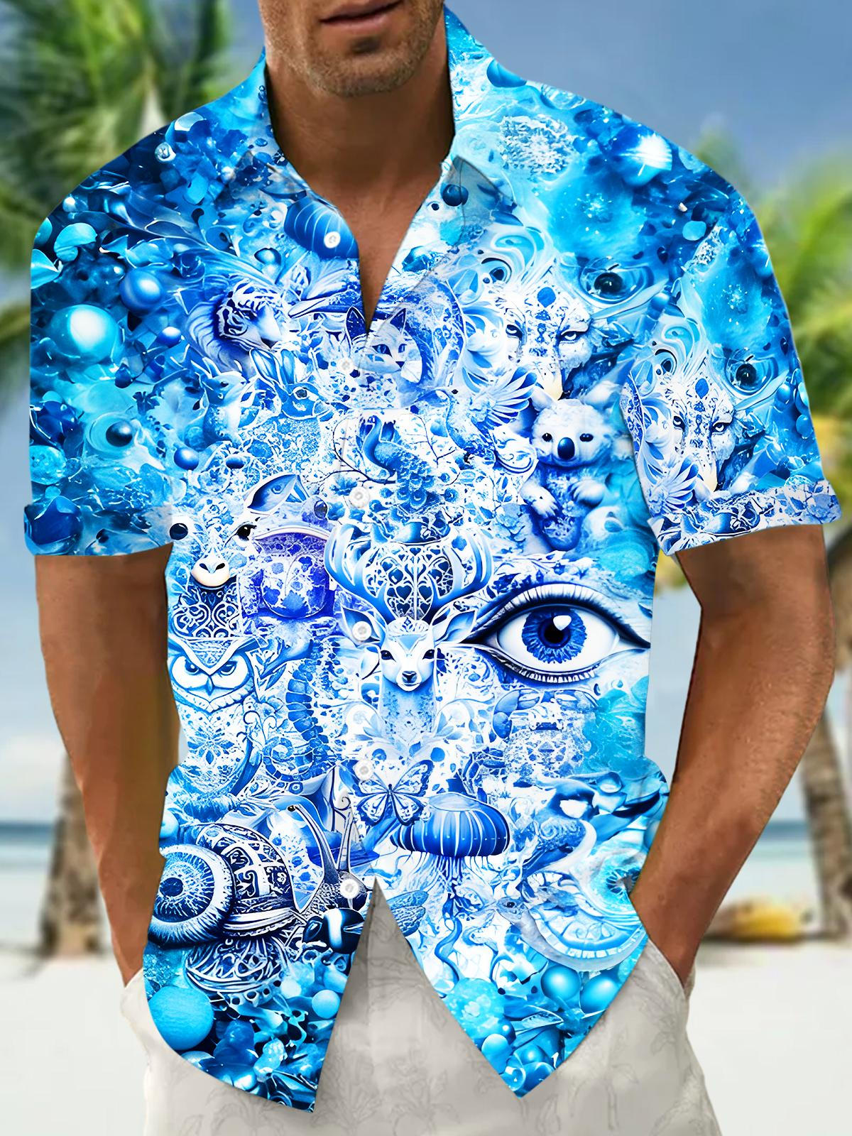 Animal Eye Men's Pocket Short Sleeve Shirts