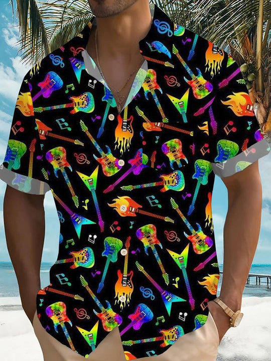 men's patterned sweater shirt front view