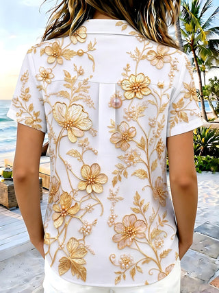 women's artistic design shirt back view