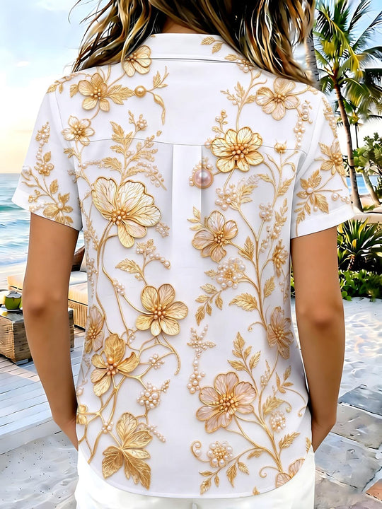 women's artistic design shirt back view