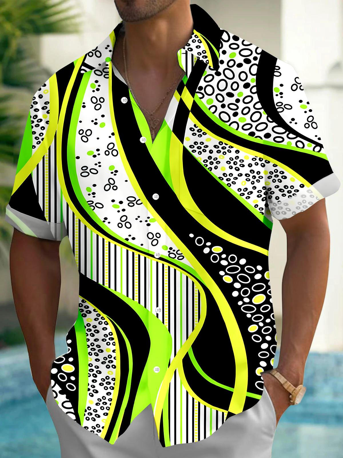 Geometry Men's Pocket Short Sleeve Shirts