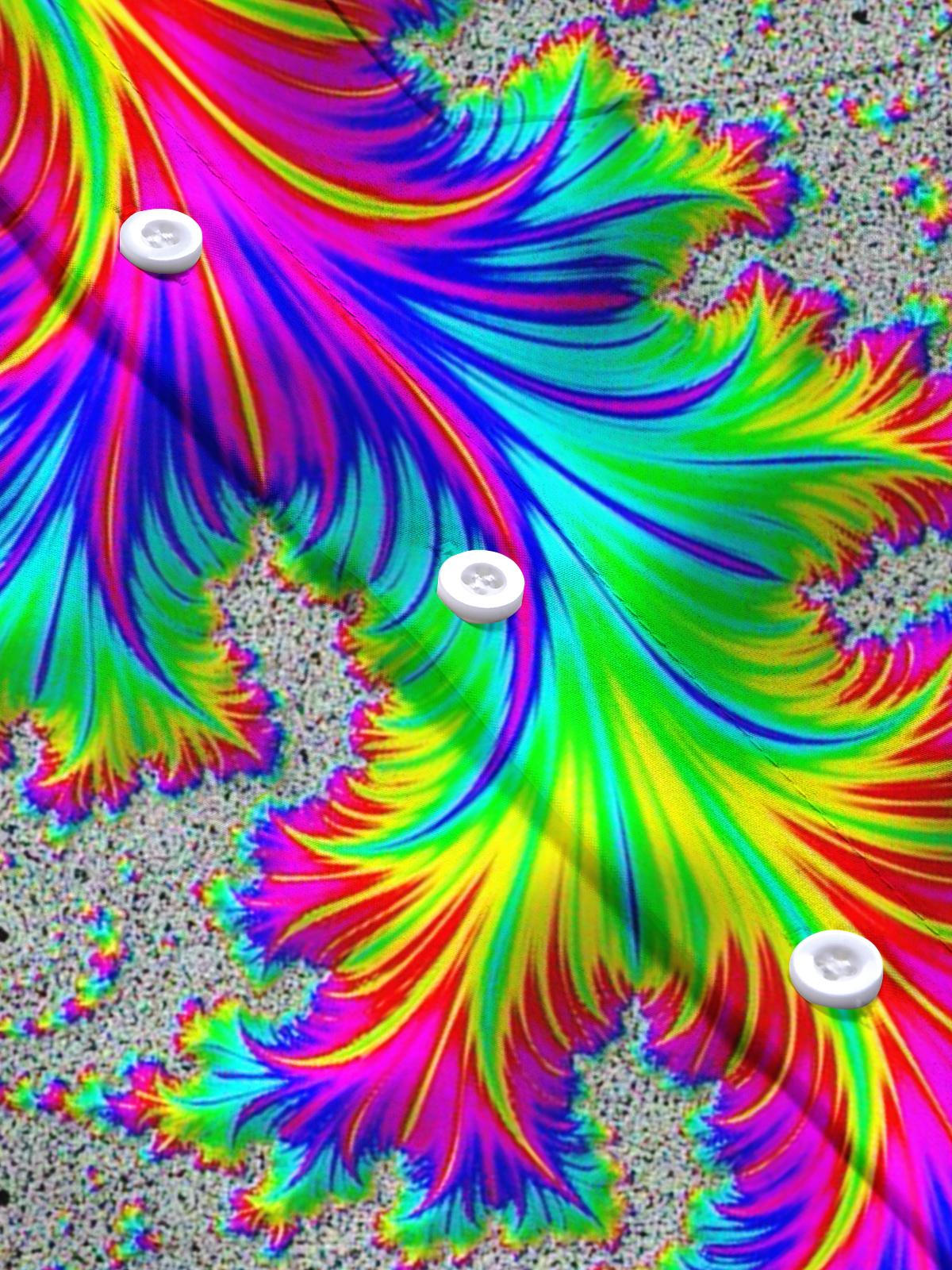 Abstract Gradient Print Men's Pocket Short Sleeve Shirts