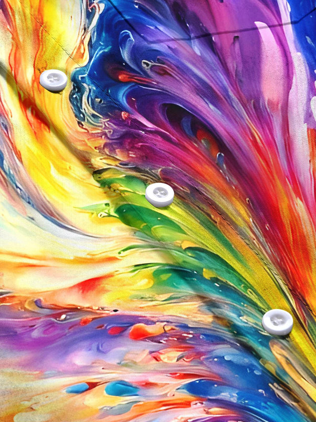 Abstract Men's Pocket Long Sleeve Shirts