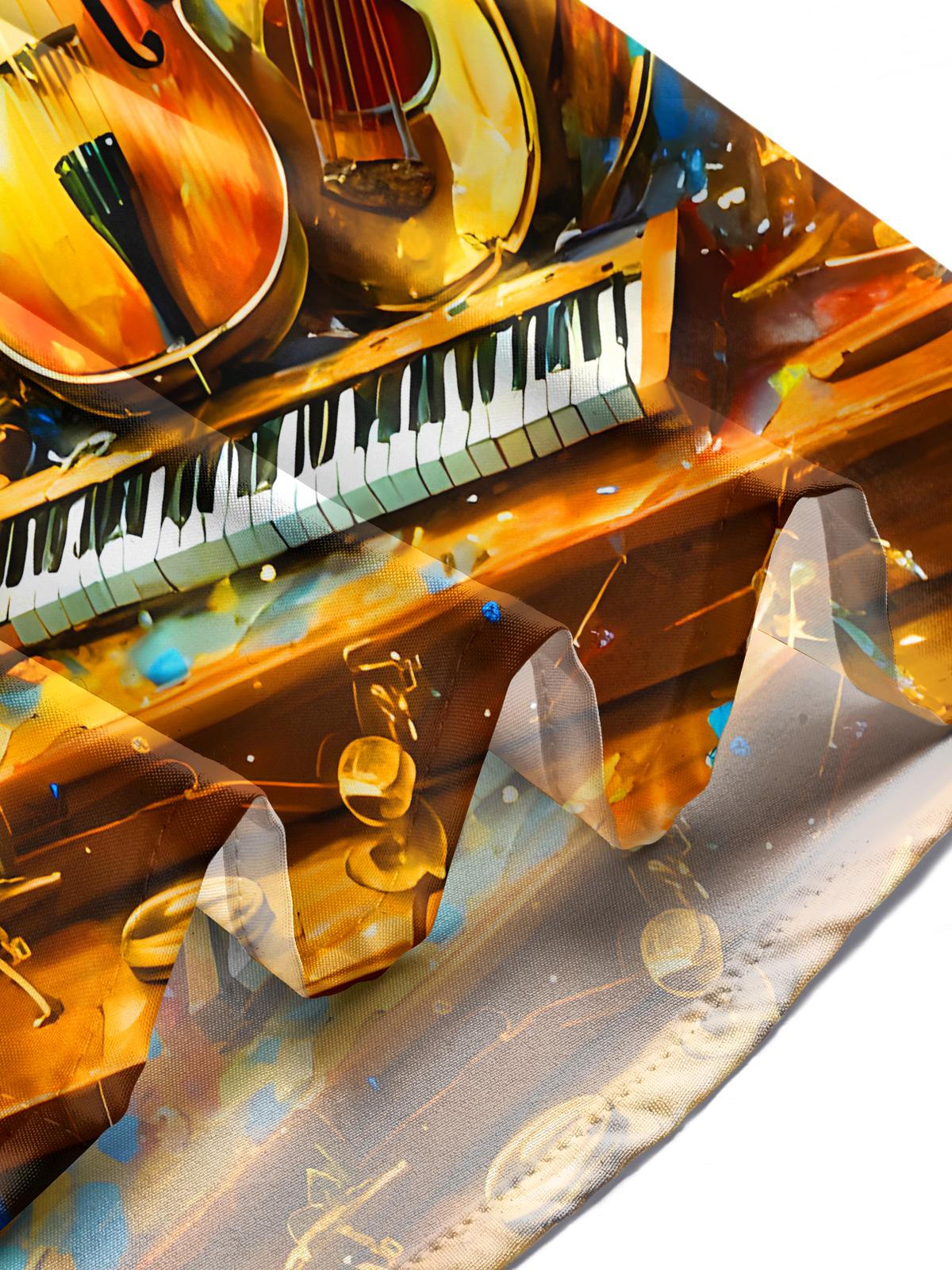 Art Music Instruments Men's Pocket Short Sleeve Shirts