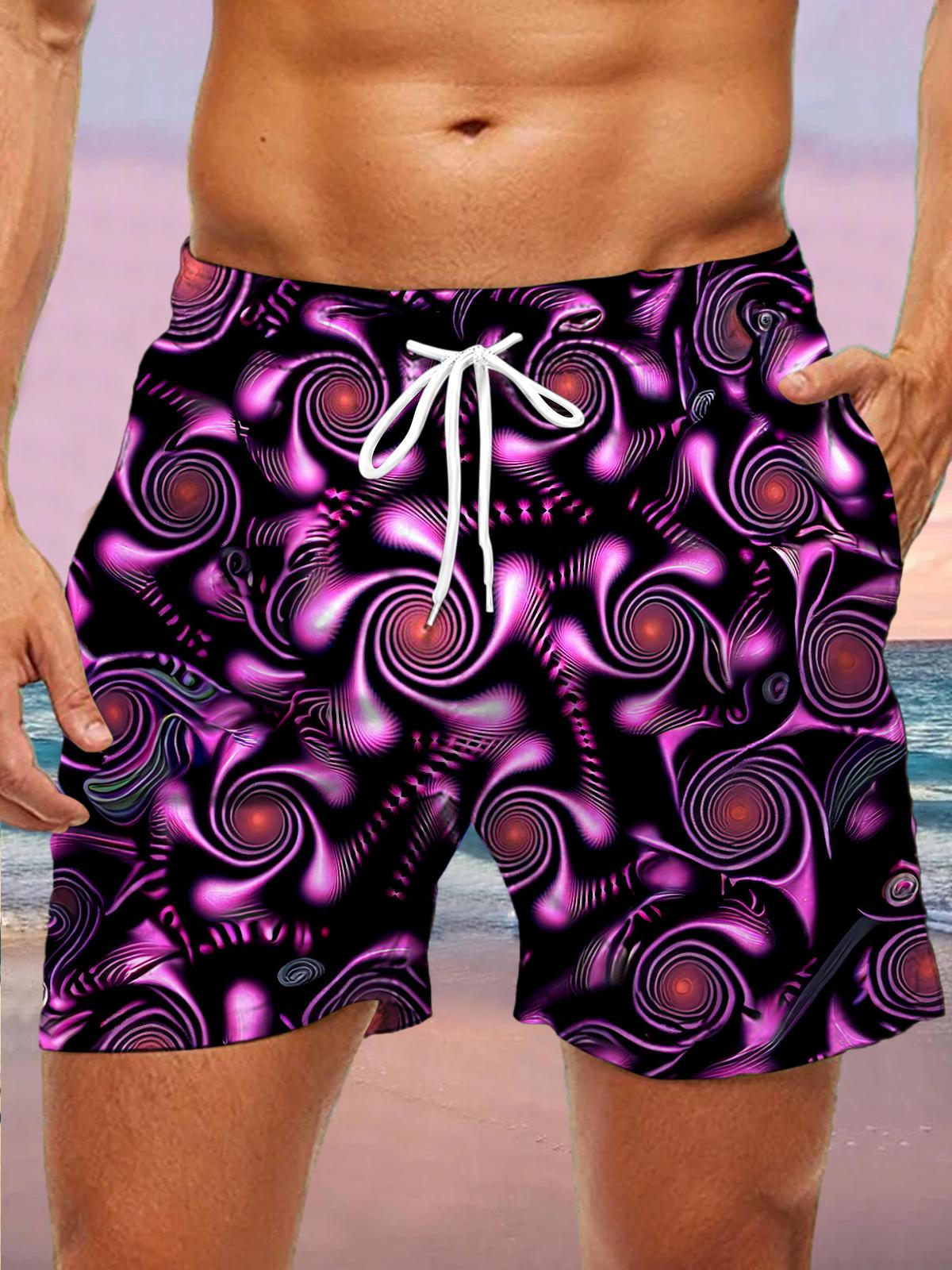 Abstract Men's Print Pocket Shorts