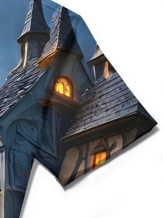 men's Halloween shirt close-up short sleeve