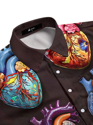 men's graphic art shirt side view