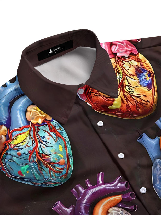 men's graphic art shirt side view