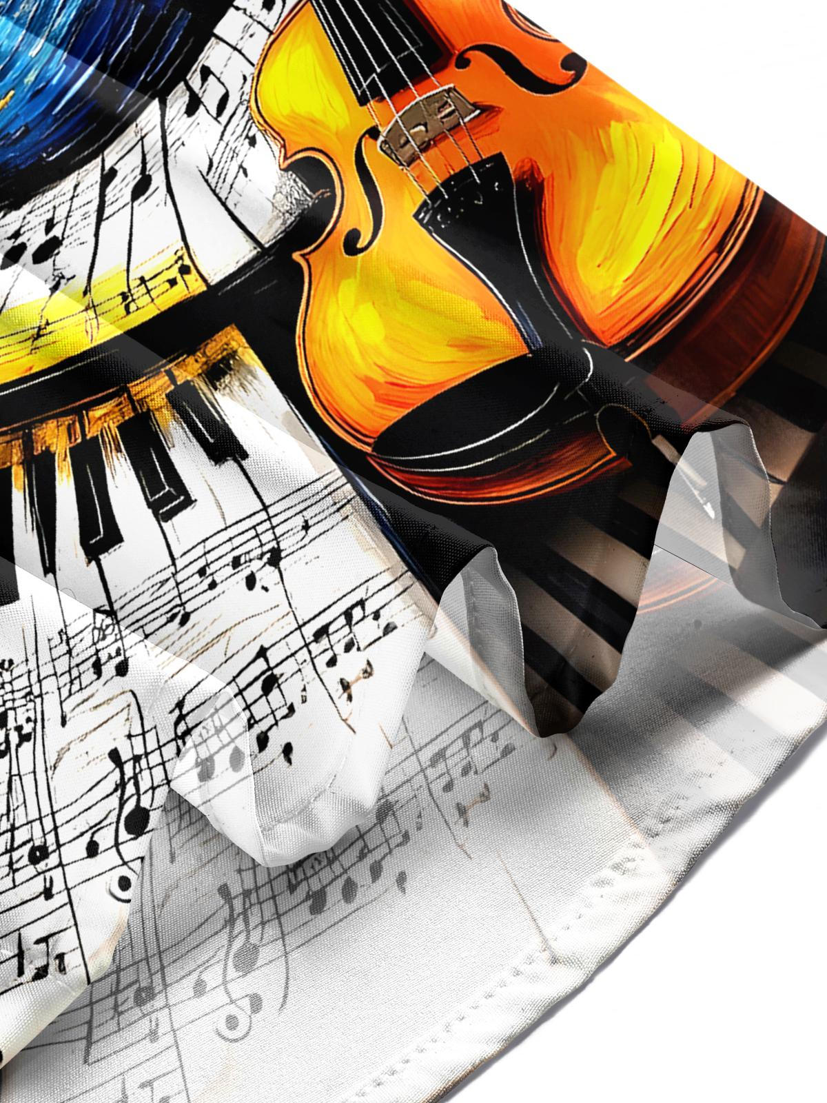 Violin Men's Pocket Short Sleeve Shirts