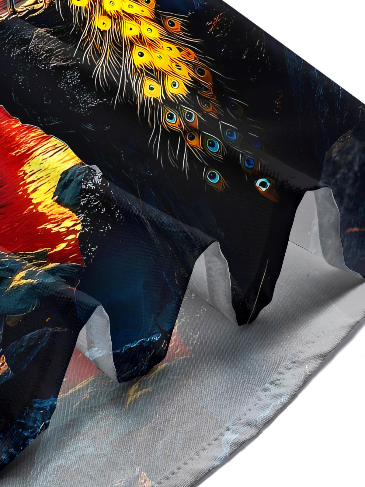 Peacock Men's Pocket Long Sleeve Shirts