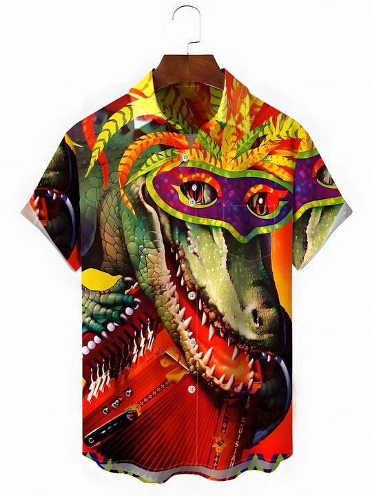 men's Mardi Gras shirt front view