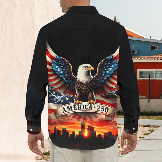 men's button up shirt Independence Day view 23
