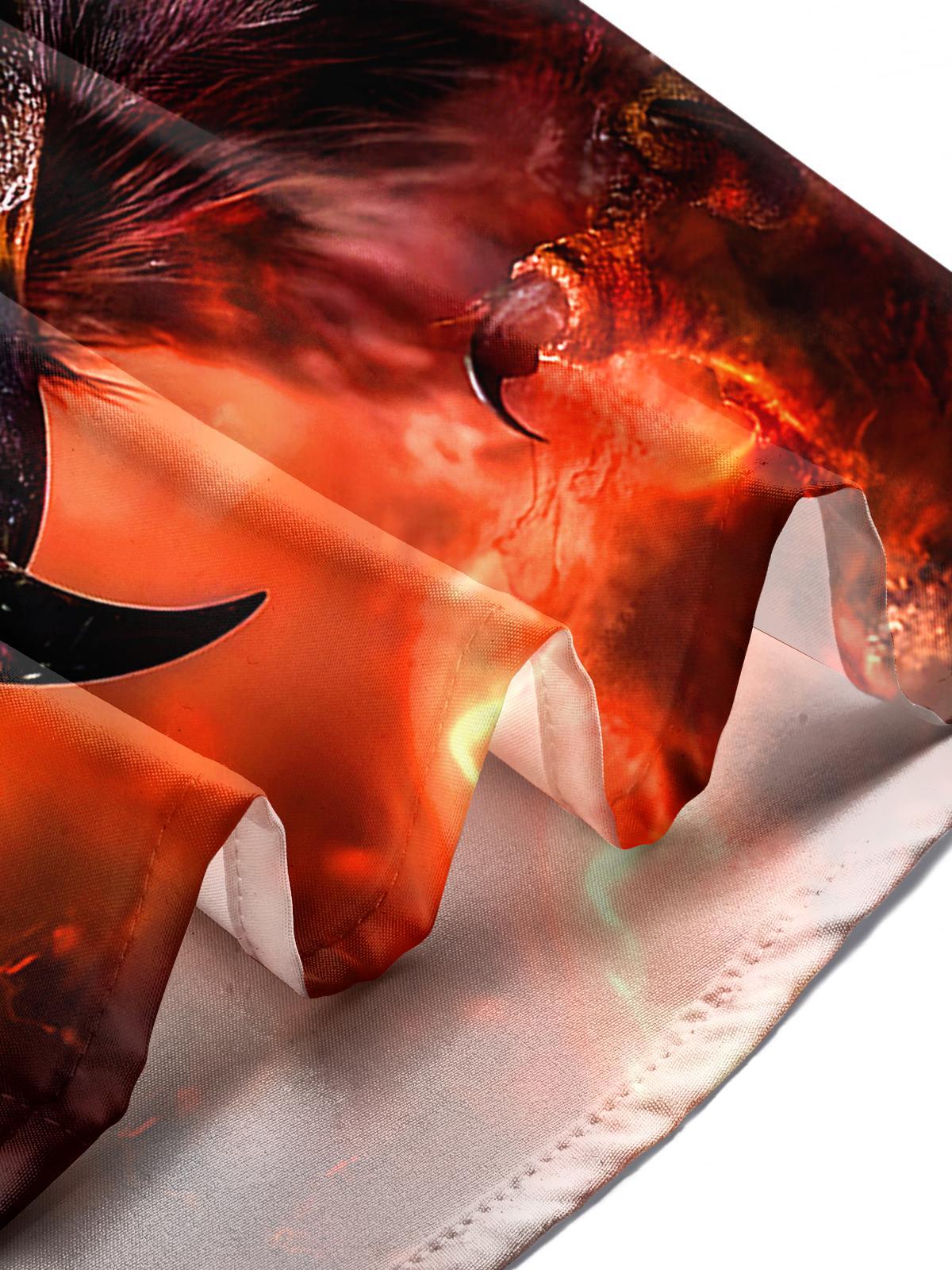 men's eagle print shirt summer vacation