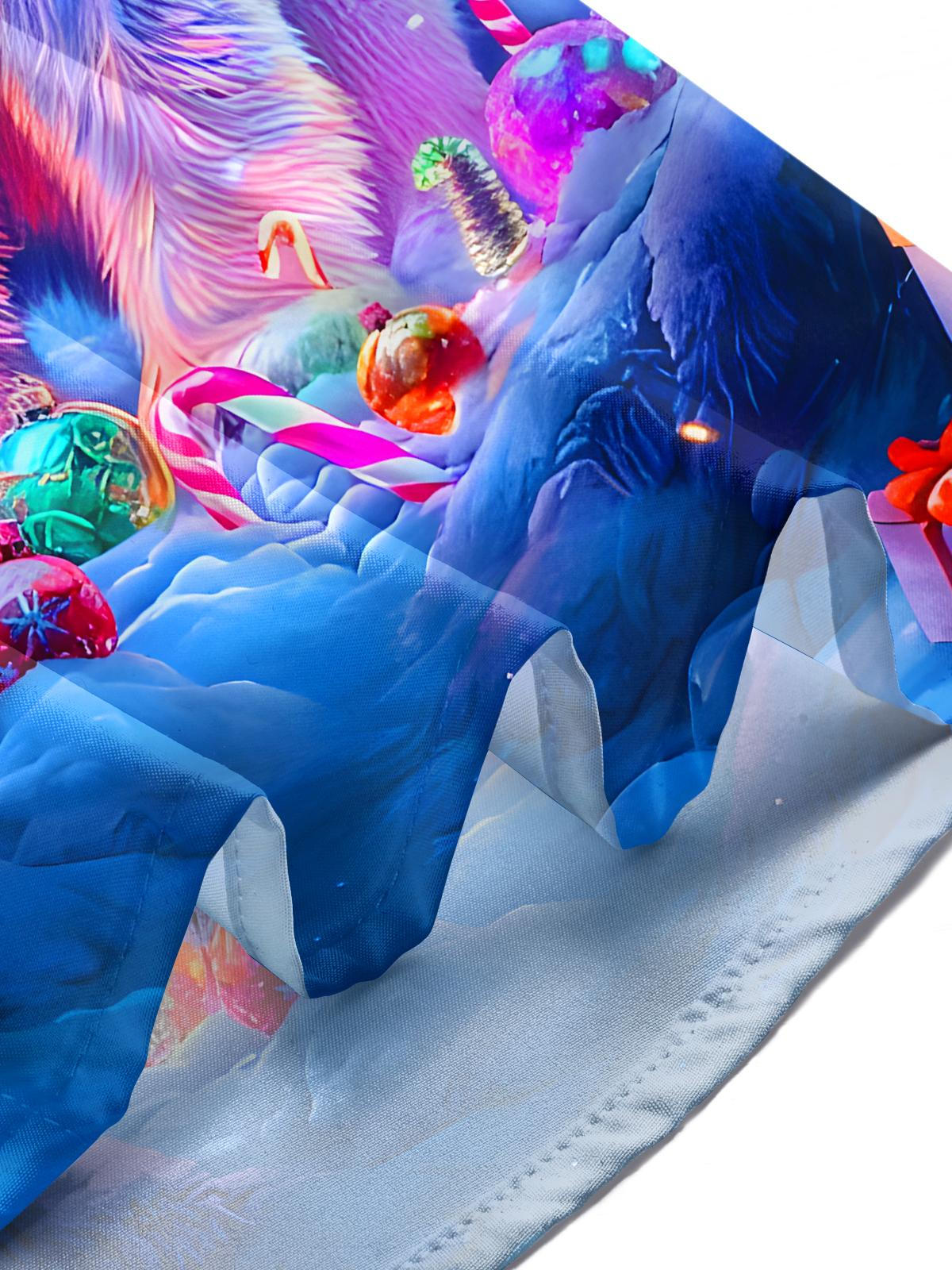 Winter Snow Aurora Polar Bear Gift Men's Pocket Long Sleeve Shirts