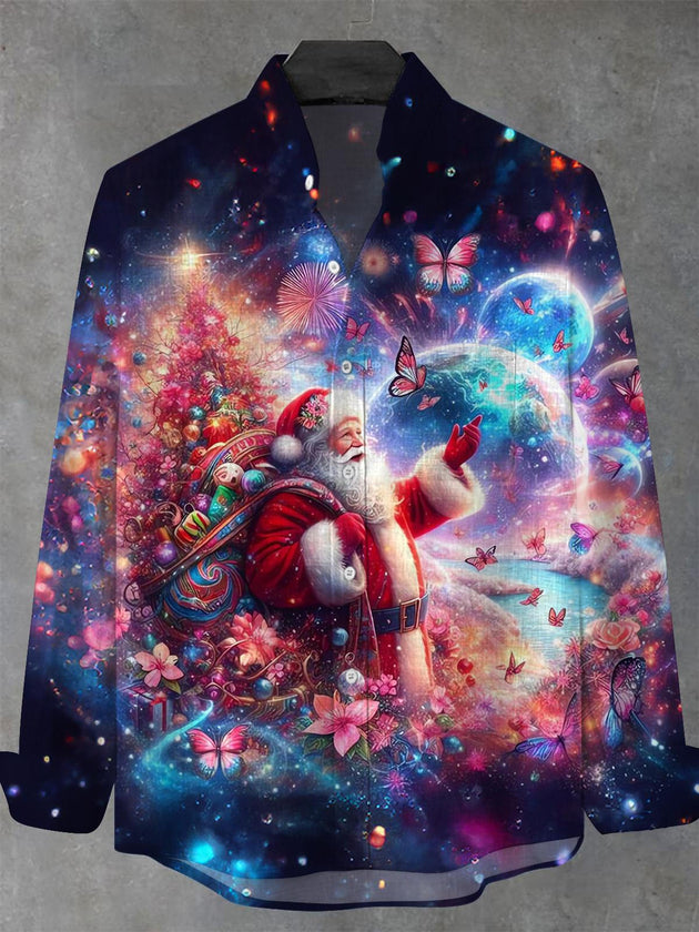 men's Christmas shirt front view holiday party