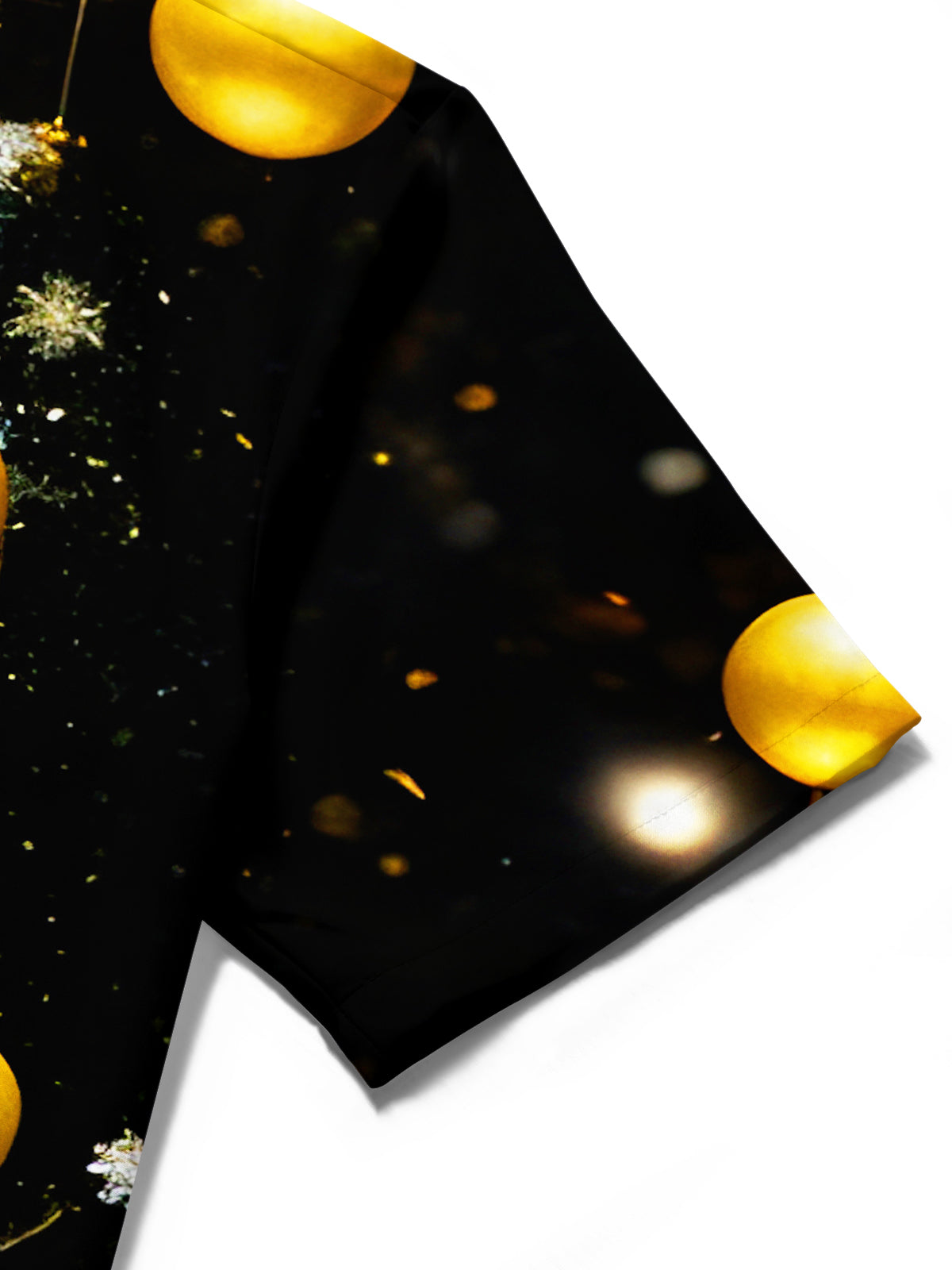 Art Glittering Gilded Light Ball Men's Pocket Short Sleeve Shirts